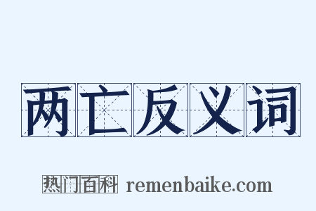 两亡反义词是什么意思的图片